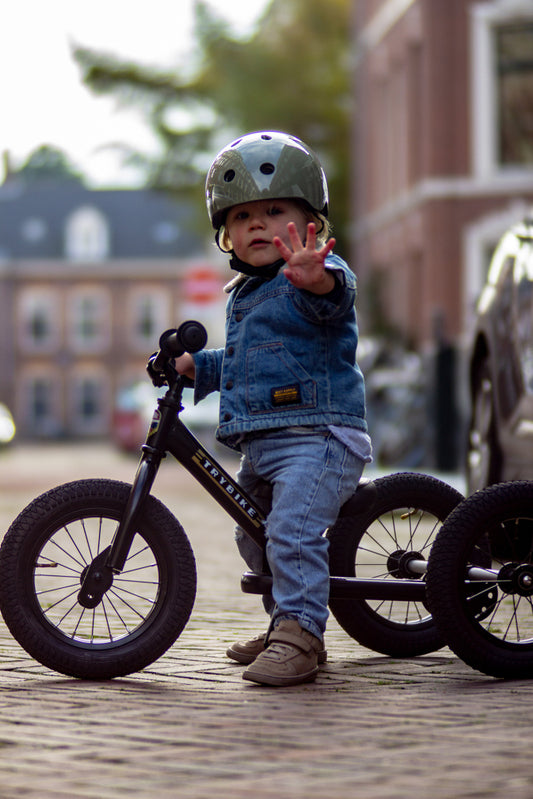 Trybike | Tricicleta Vintage din Otel Fara Pedale | Negru